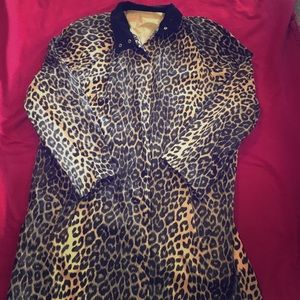 Leopard print raincoat
