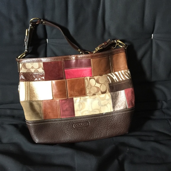 SOLD Coach patchwork shoulder bag - Picture 1 of 3