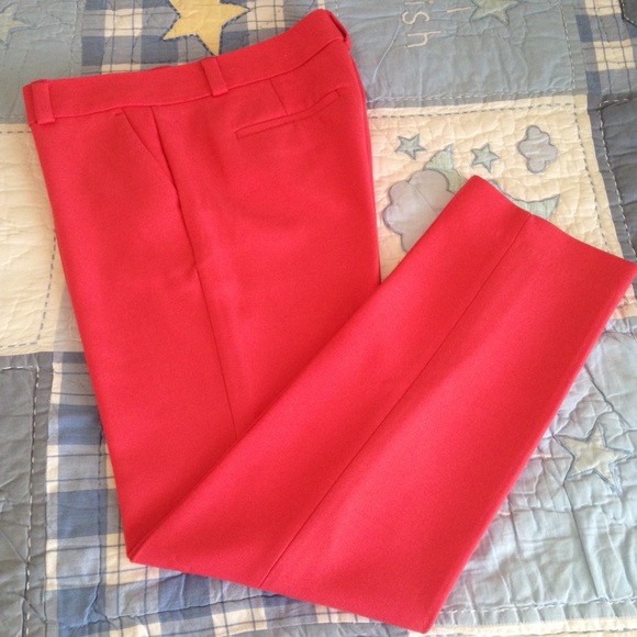 Peach-colored dress pants