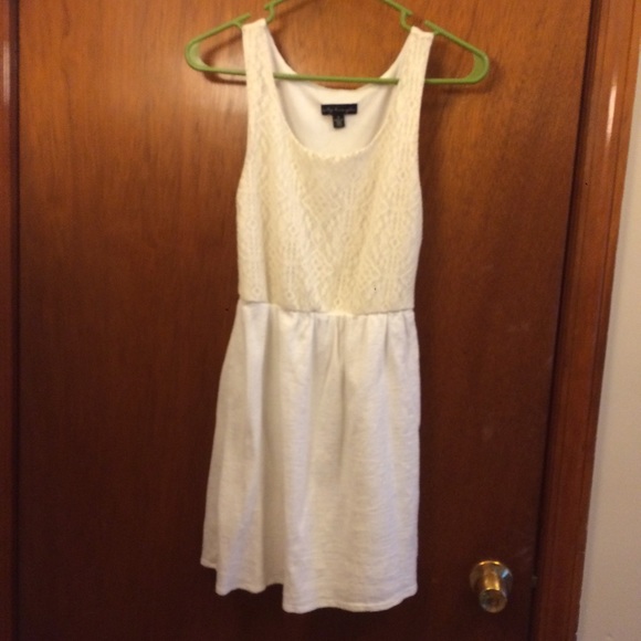 Simple white lace dress