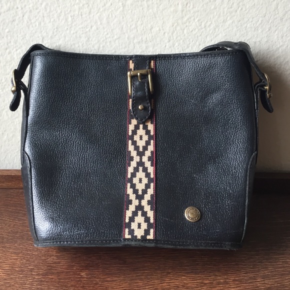 Vintage Cardon Cosas Nuestras leather black purse