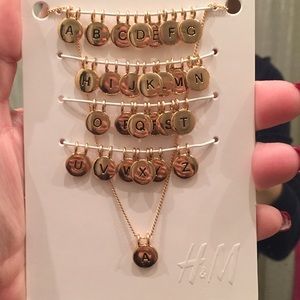 H&M Initial Necklace, New, 20" expandable chain
