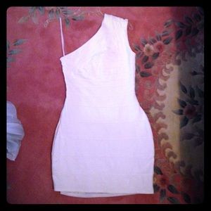 White bandage dress