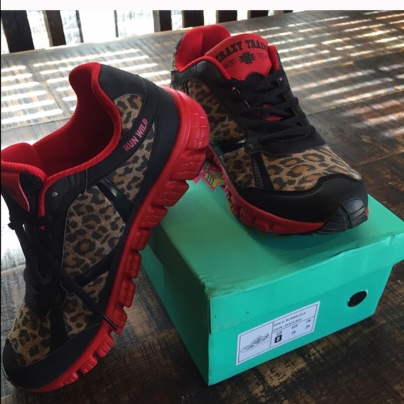 Cheetah print tennis shoes