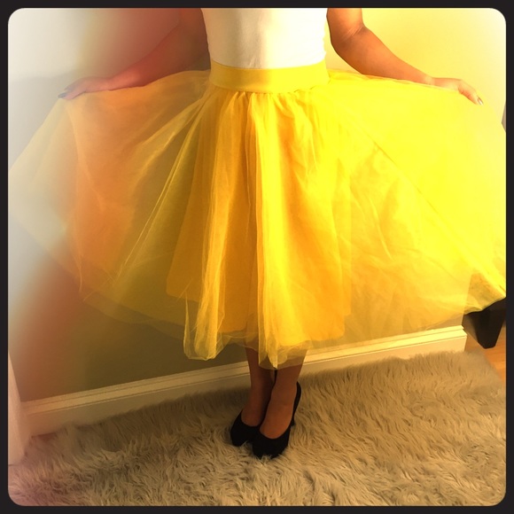 Yellow Tulle Skirt