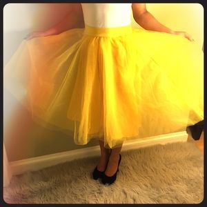 Yellow Tulle Skirt