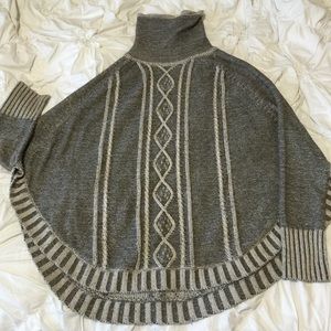 ANTHROPOLOGIE YOON Grey Poncho M L MSRP $128
