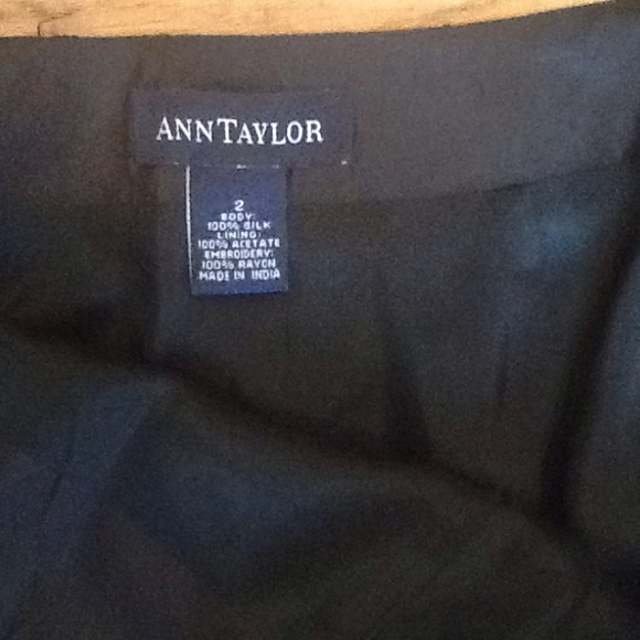 Ann Taylor beaded silk skirt - Picture 2 of 4