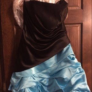 ONYX black and blue party dress