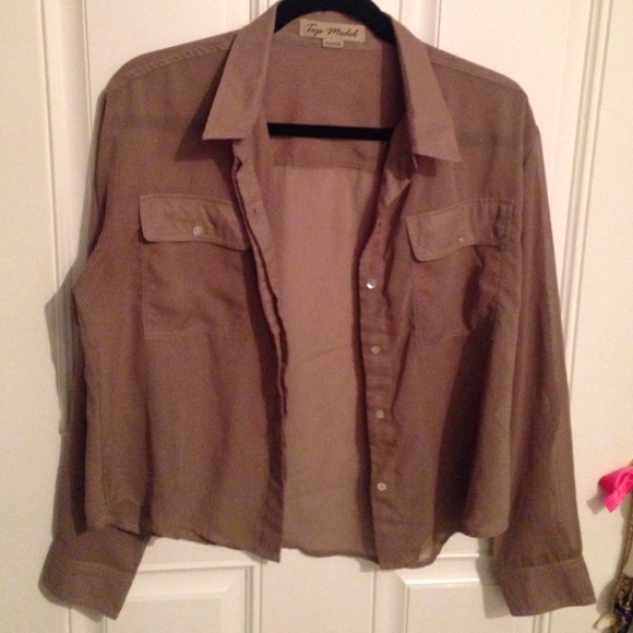 "TOP MODEL" BUTTON DOWN BLOUSE - Picture 2 of 2