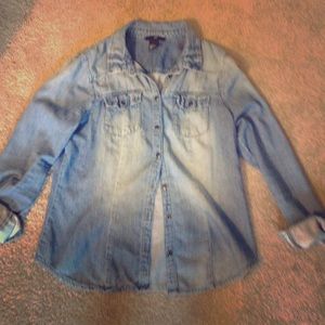 H & M Jean Button Up Shirt