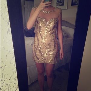 Gold party dress-size 2