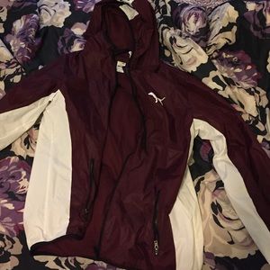 Victoria's Secret pink maroon anorak