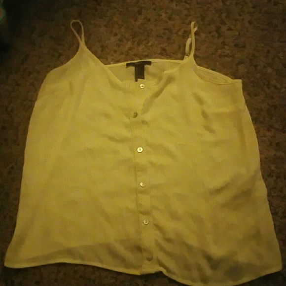 Yellow tang top shirt with buttons