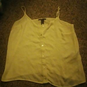 Yellow tang top shirt with buttons