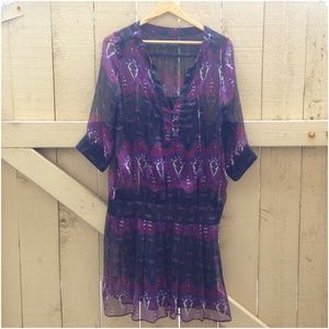 ZARA Paisley Drop-Waist Dress