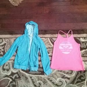RESERVED Girls Size 8 Zip Up Hoodie and Tank