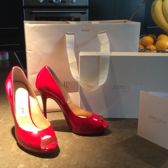 Jimmy Choo patent leather red "Quiet", size 38