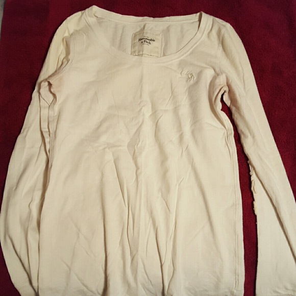 White M long sleeve Abercrombie