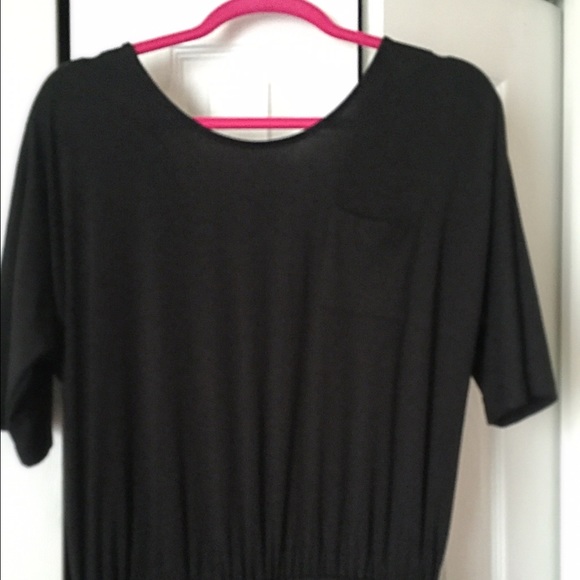 Elbow Sleeve Jumpsuit W/Front Pocket - Picture 2 of 4