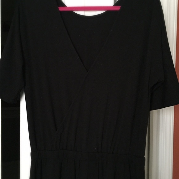 Elbow Sleeve Jumpsuit W/Front Pocket - Picture 3 of 4