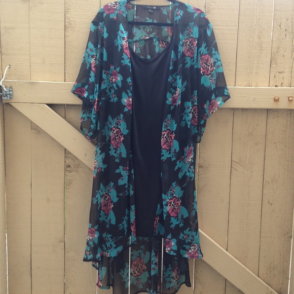 F21 Floral Kimono Dress - Picture 3 of 3