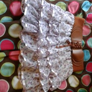 A flowered print mini skirt