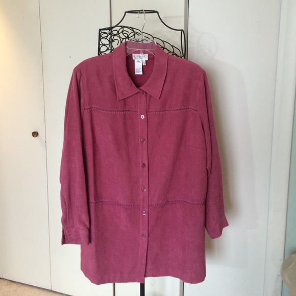 SALE!!!! Vintage Mauve Faux Suede Jacket-Plus Size
