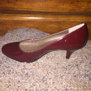 Patent leather red heels