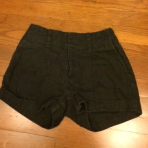 Black high-waisted shorts