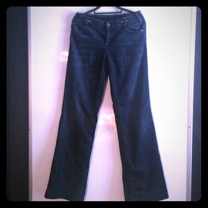 Citizens of Humanity dark low rise wide leg jeans