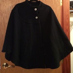 Mostly wool black cape.