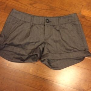 Gray high-waisted shorts