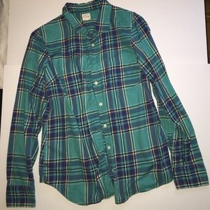 J.Crew Button down flannel size small