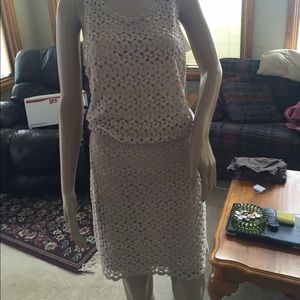 Free People crochet dress with liner