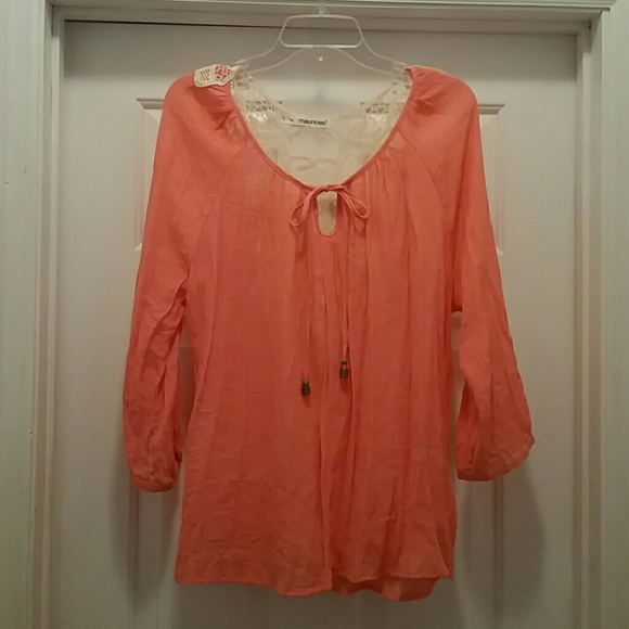 Coral blouse