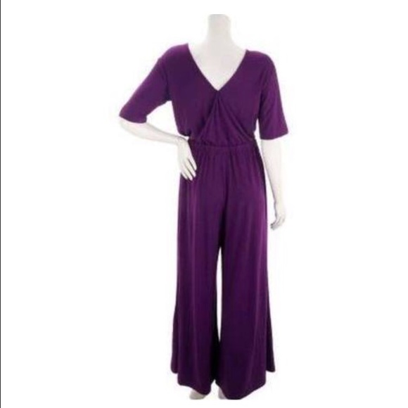 Elbow Sleeve Jumpsuit W/Front Pocket - Picture 4 of 4