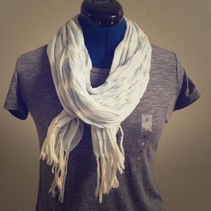 Stylish Light Blue and White Scarf