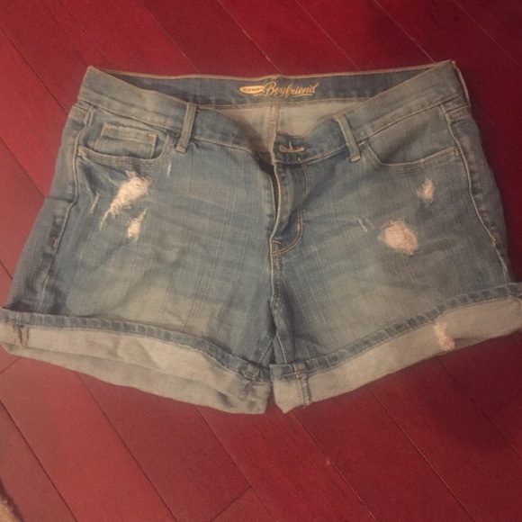 Denim shorts-boyfriend fit