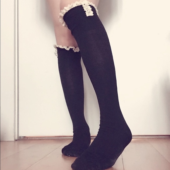 🎉Big Sale🎉 NWT!Lace Trim Over the Knee Socks👢