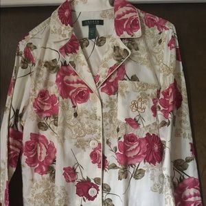 Ralph Lauren pajama top and bottom.