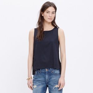 Madewell Black Embroidered Tank Top