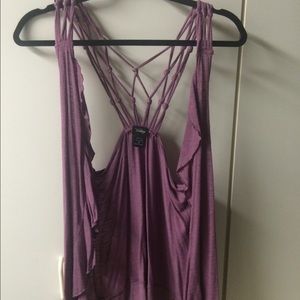 Purple cardigan