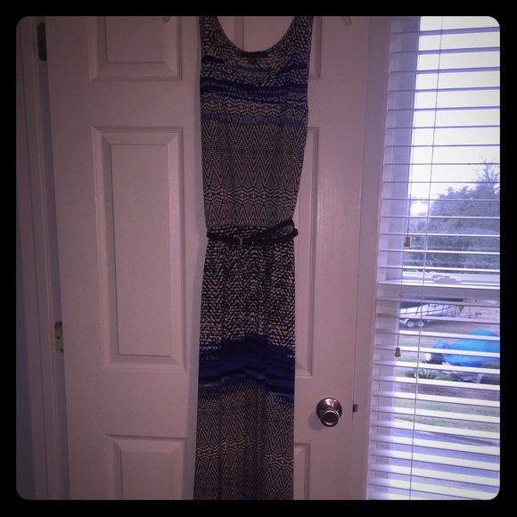 Printed maxi with double split