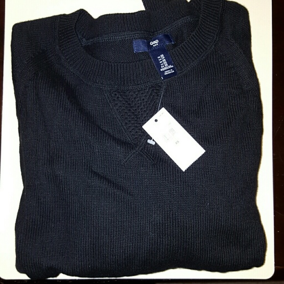 GAP black long sleeve sweater w/ collar detail