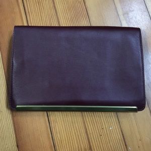 MADEWELL LEATHER OXBLOOD CLUTCH