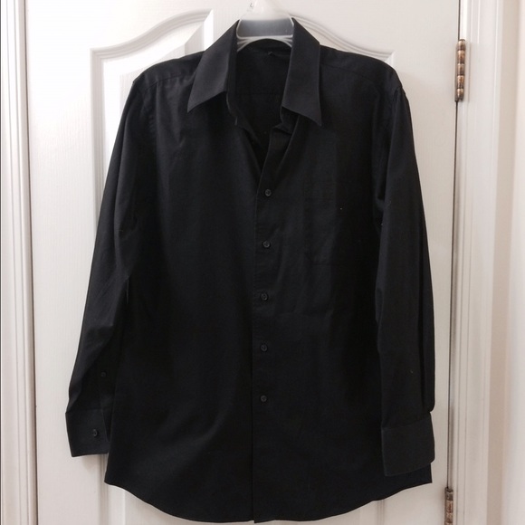 Apt men's black dress shirt - Picture 1 of 2