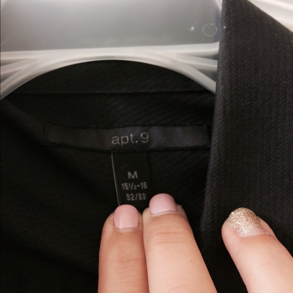 Apt men's black dress shirt - Picture 2 of 2