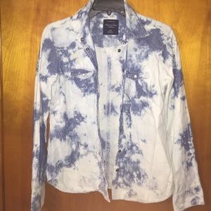 Acid wash button down
