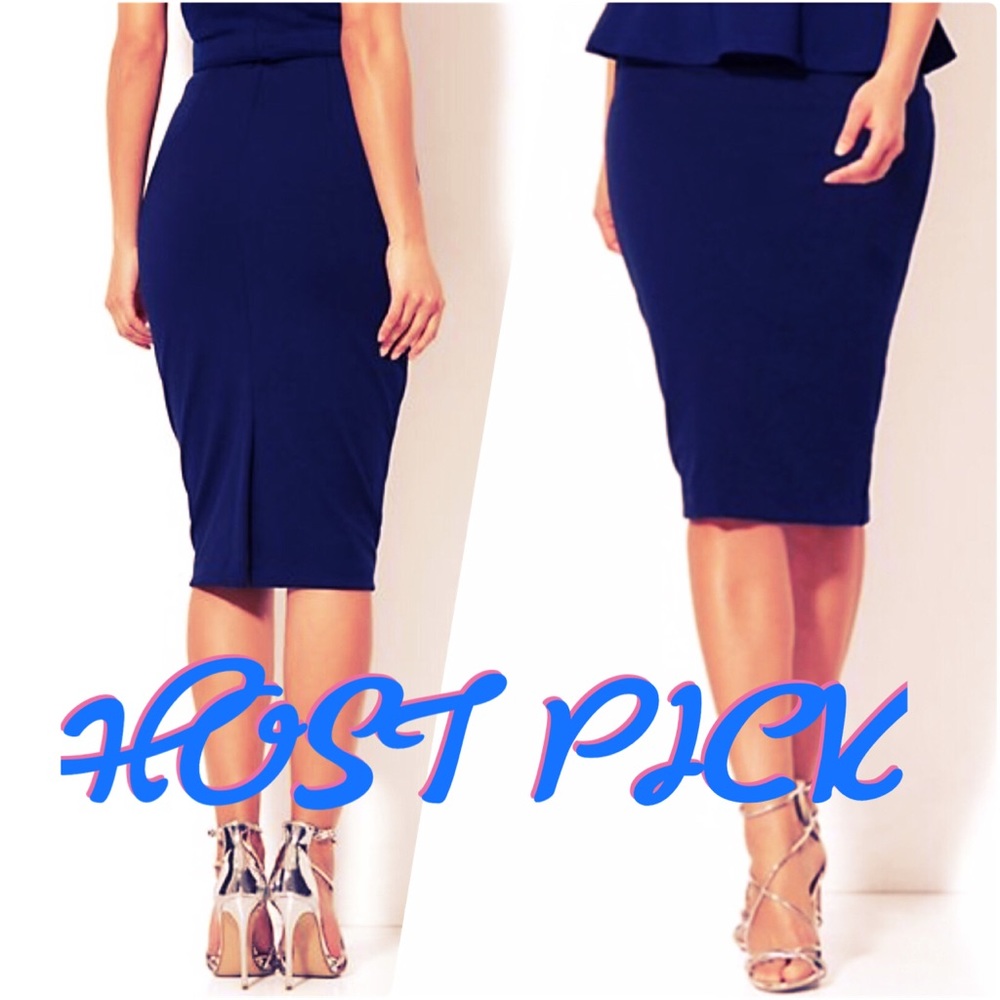 💕❤️HOST PICK❤️💕NY & Co Navy Stretch Midi Skirt